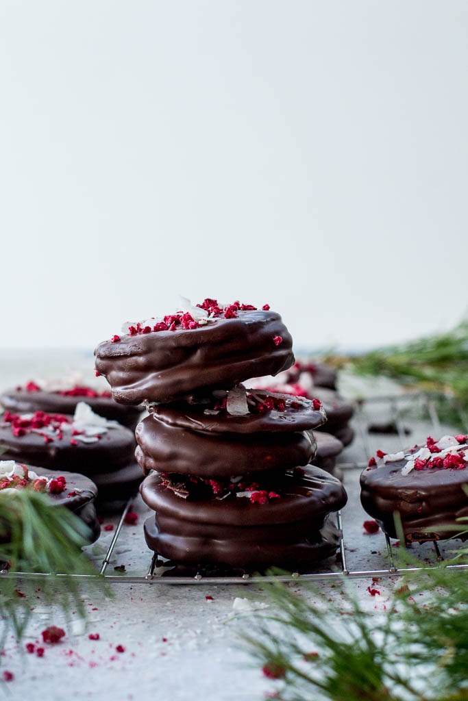 Coconut & Raspberry Wagon Wheels - The Brick Kitchen