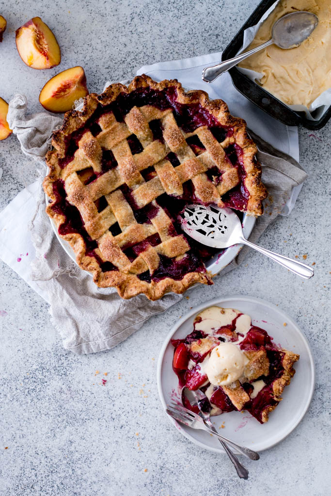 Peach Blackberry Pie - The Brick Kitchen