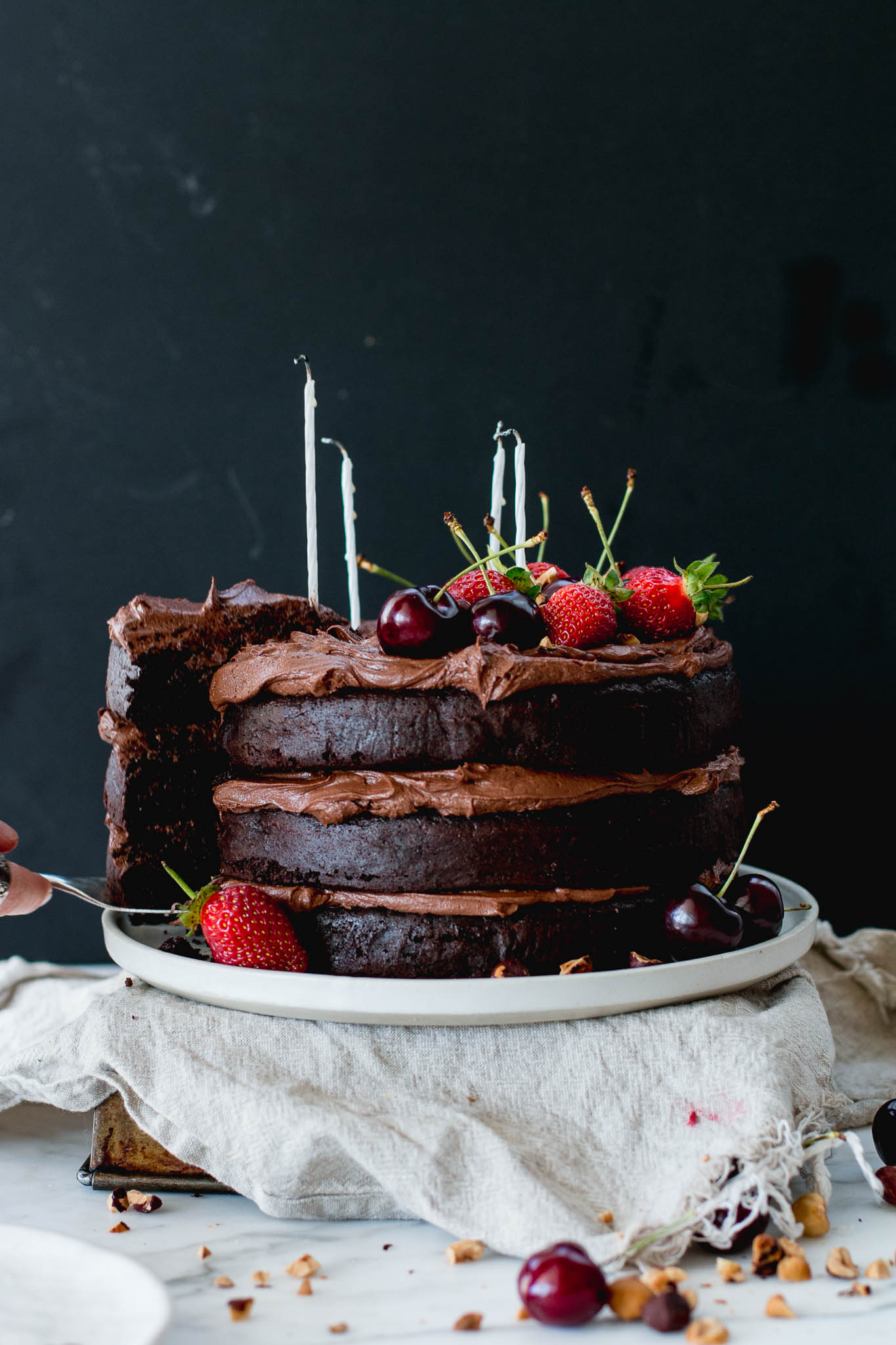 Flourless Chocolate Hazelnut Layer Cake - The Brick Kitchen