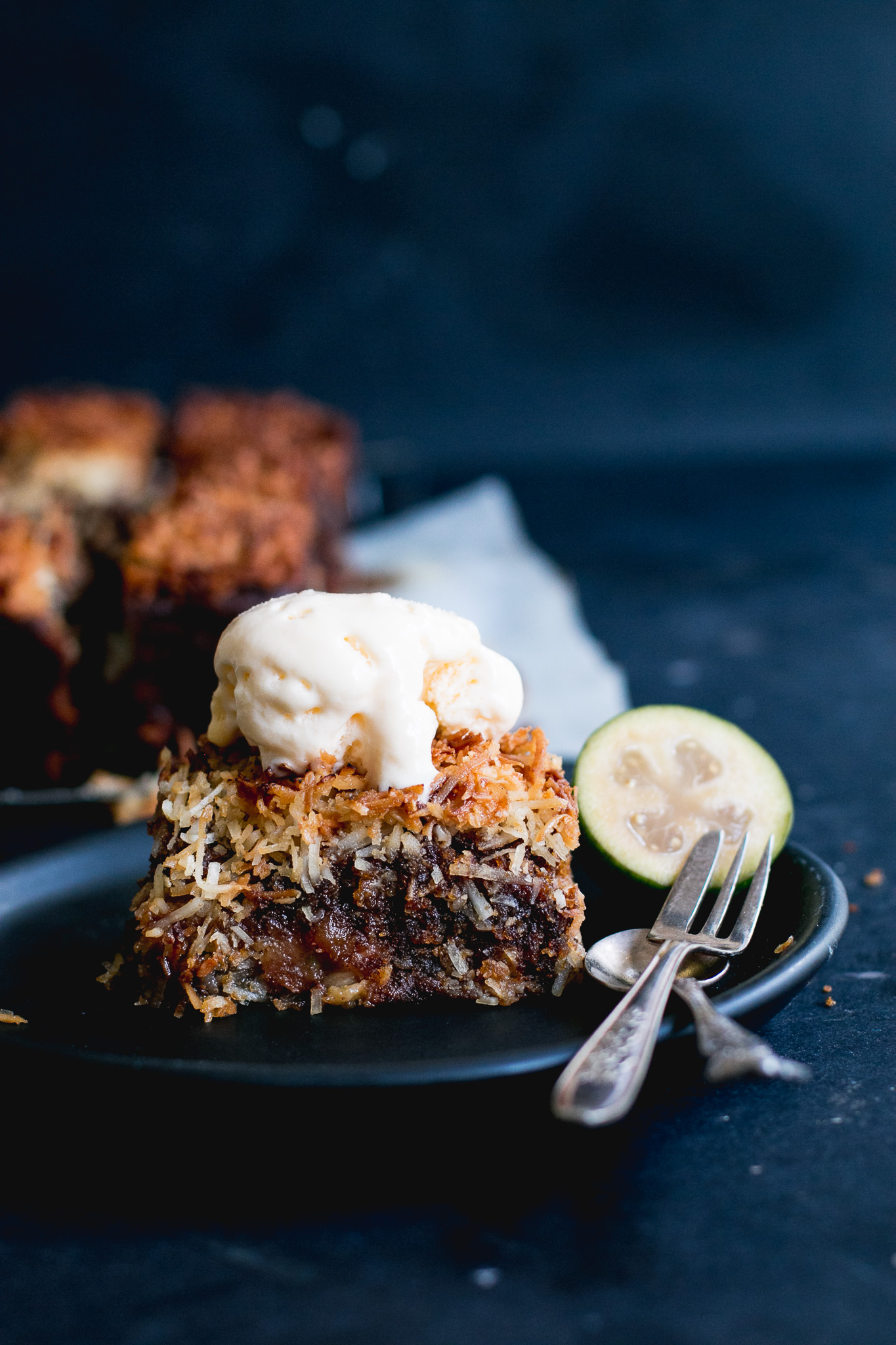 Sticky date, coconut & feijoa lumberjack cake - The Brick Kitchen