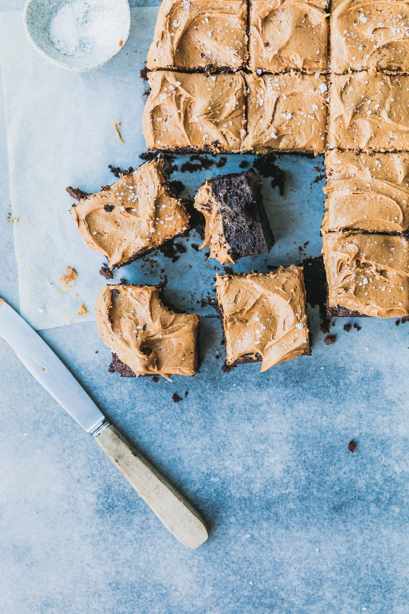 Espresso Brownies with Caramelised White Chocolate Ganache - The Brick Kitchen