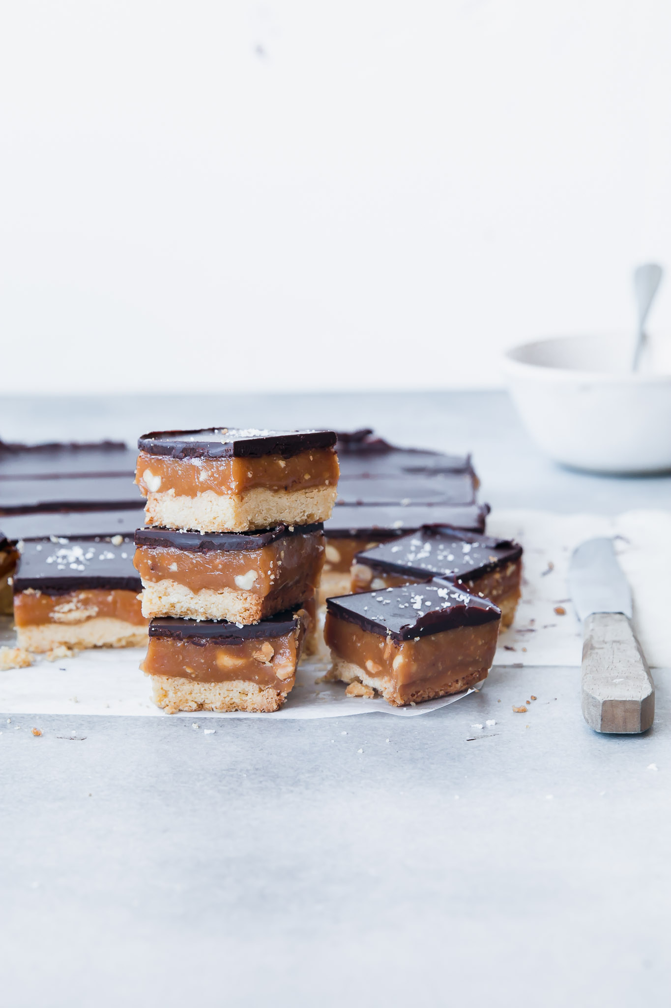 Salted Peanut Caramel Slice - The Brick Kitchen