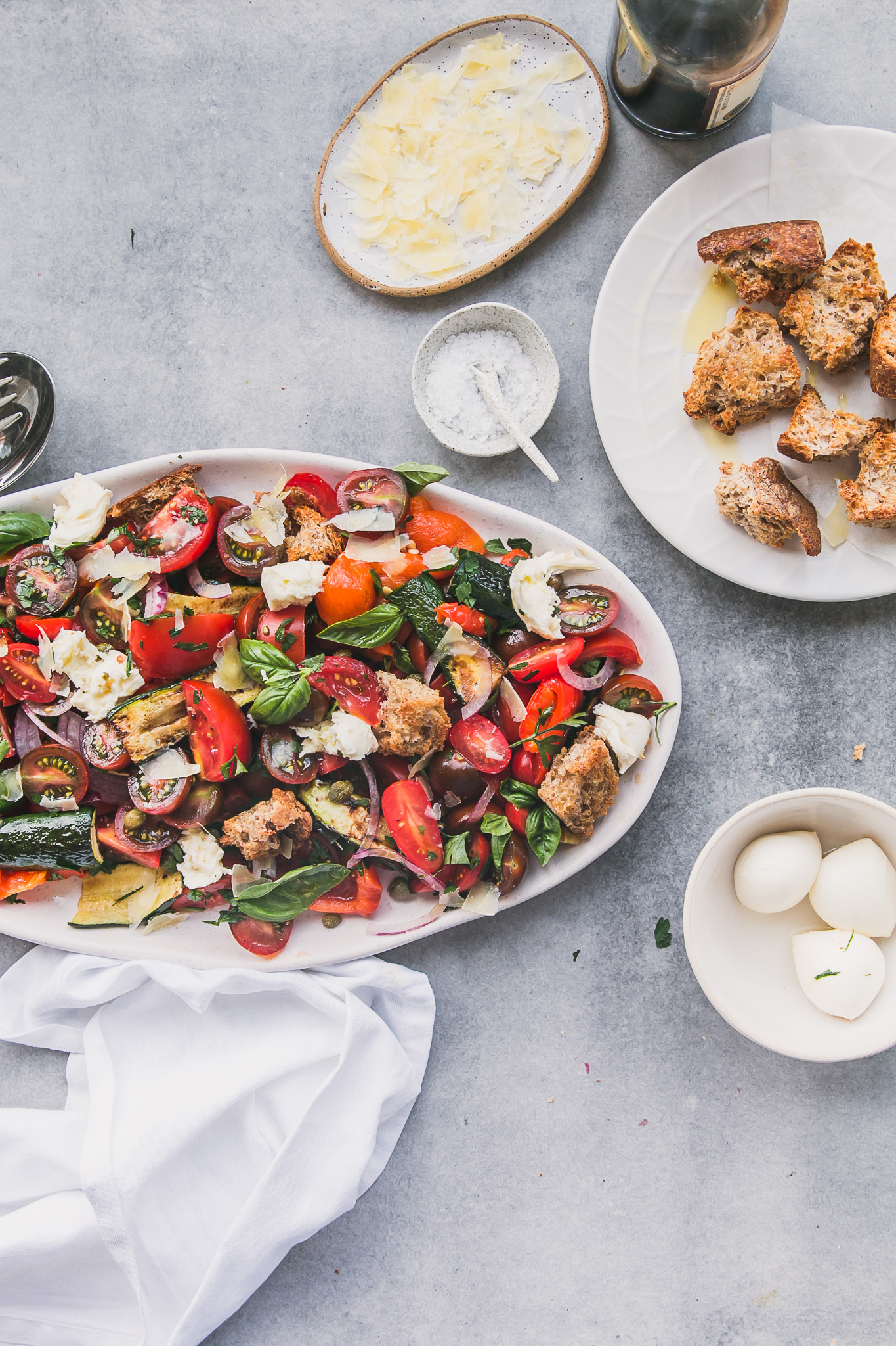 Tomato & Zucchini Panzanella - The Brick Kitchen