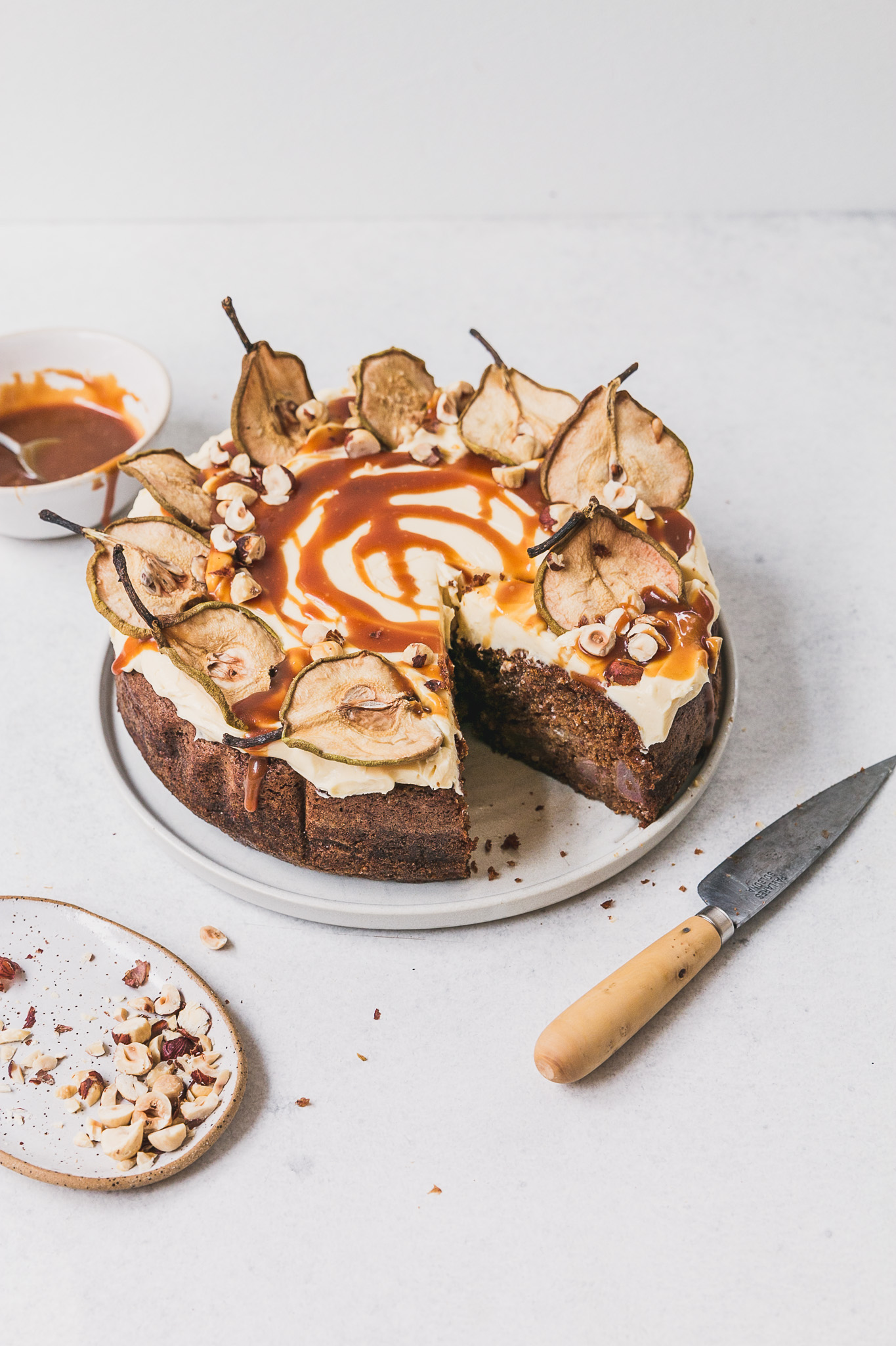 Pear Ginger Hazelnut Cake - The Brick Kitchen