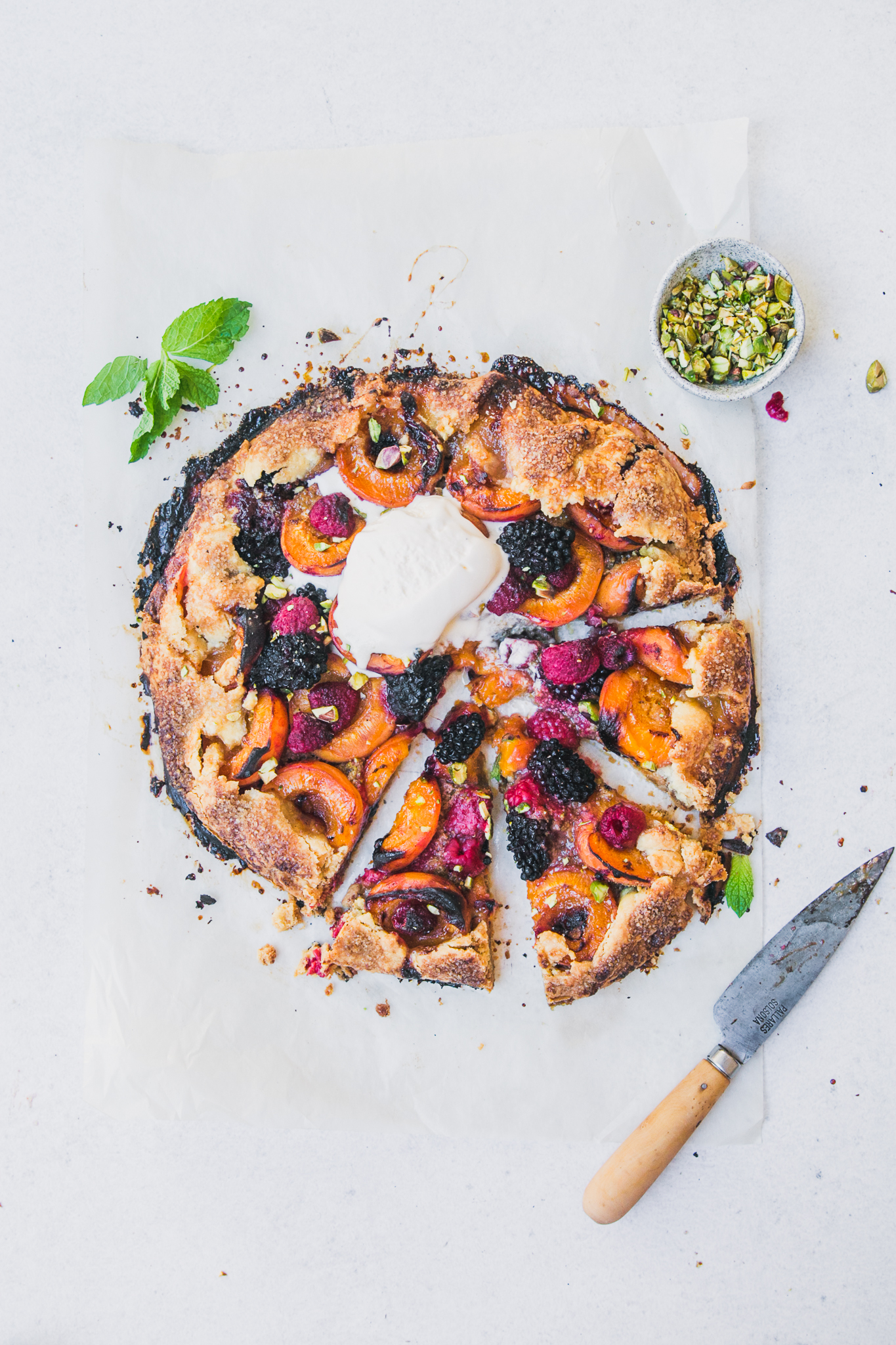 Apricot, Raspberry & Pistachio Galette - The Brick Kitchen