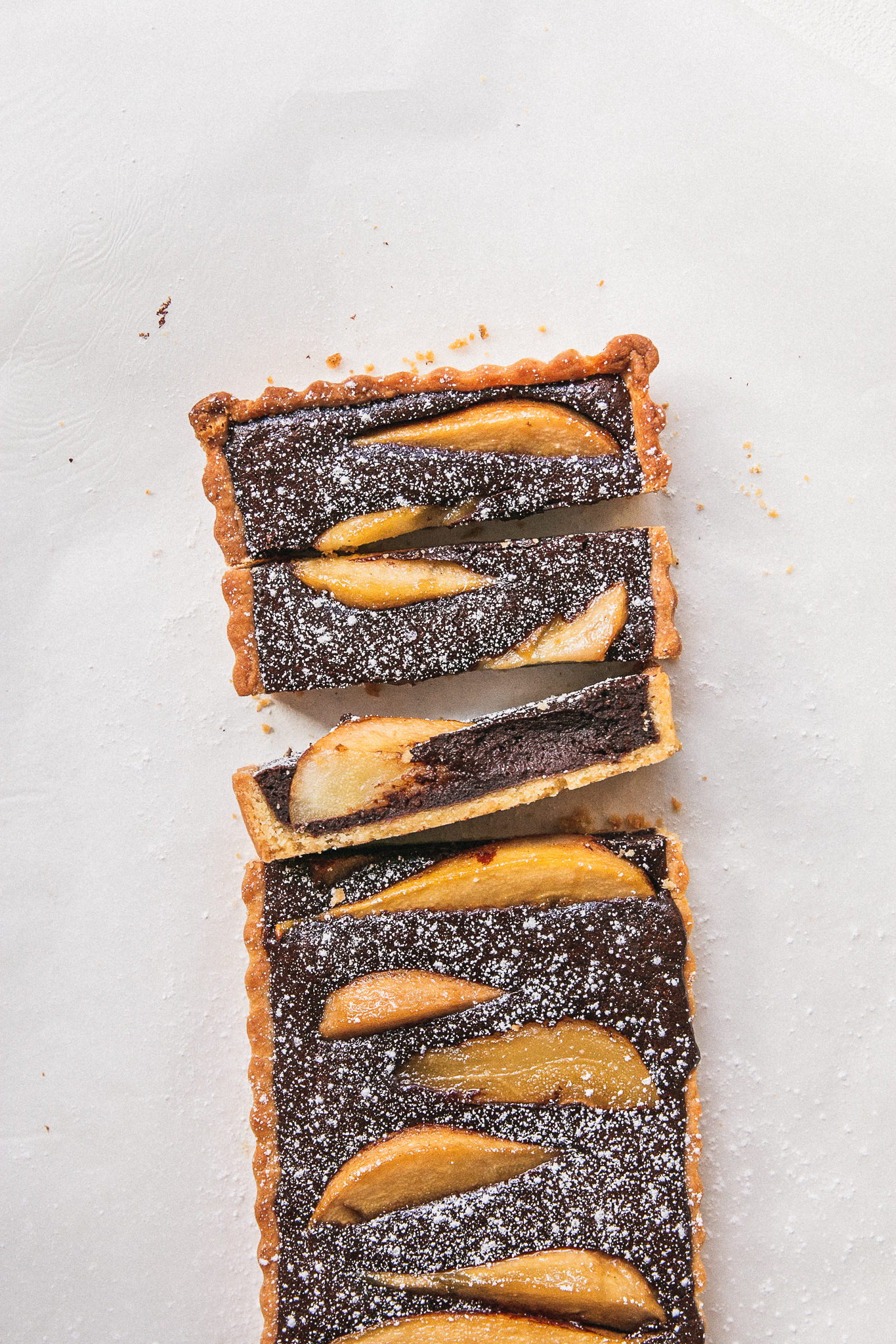 Dark chocolate & Honey Pear Tart - The Brick Kitchen