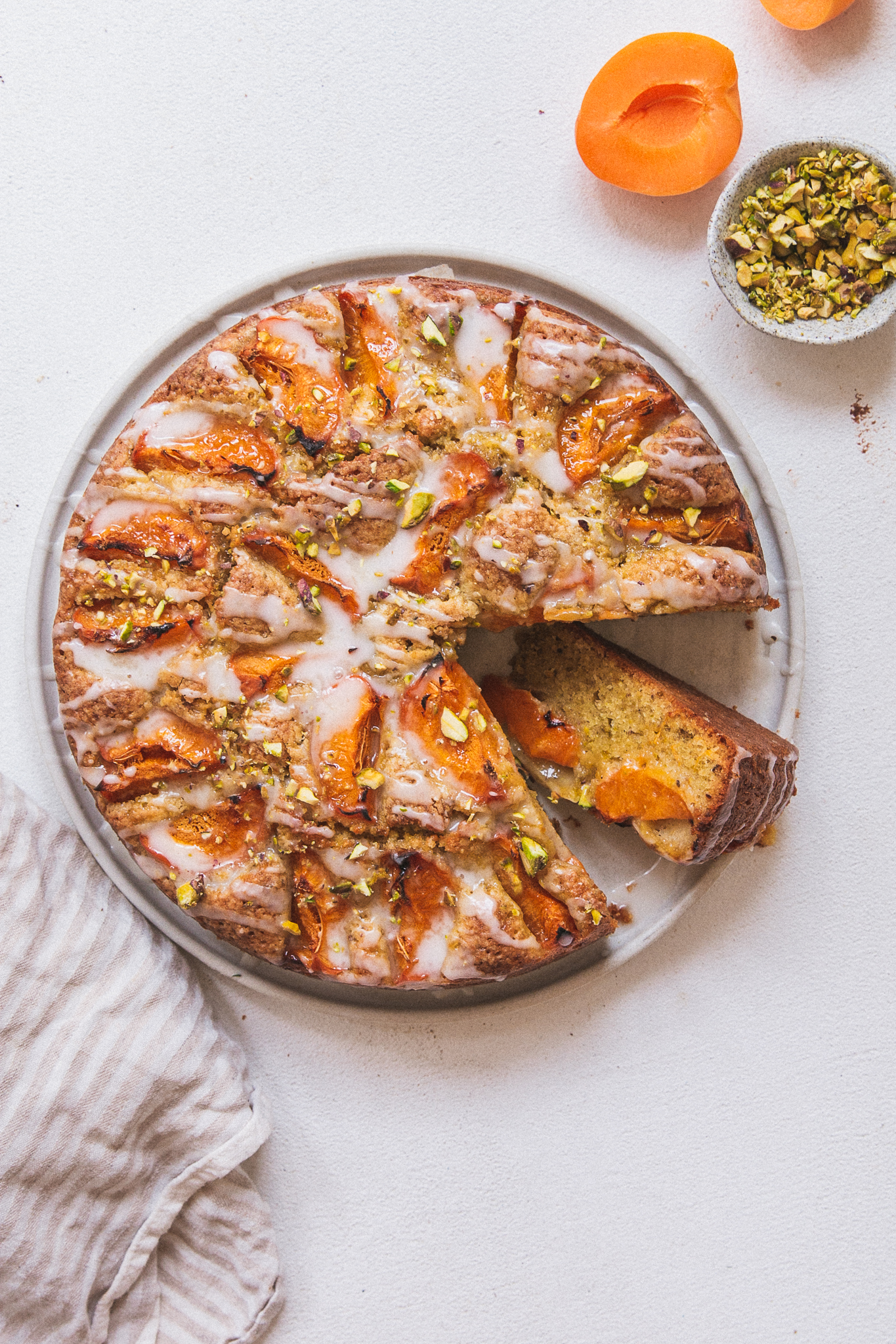 Apricot, pistachio & cardamom cake- The Brick Kitchen